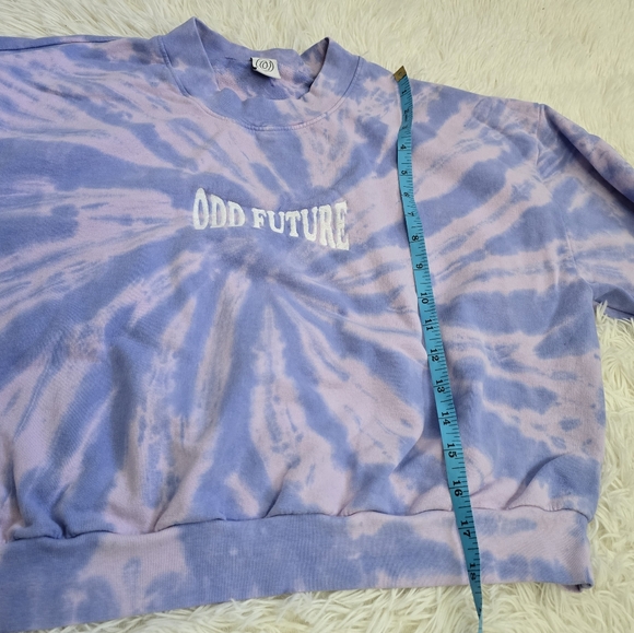 Odd Future Purple Tie Die Cropped Sweatshirt SZ L - Picture 9 of 10